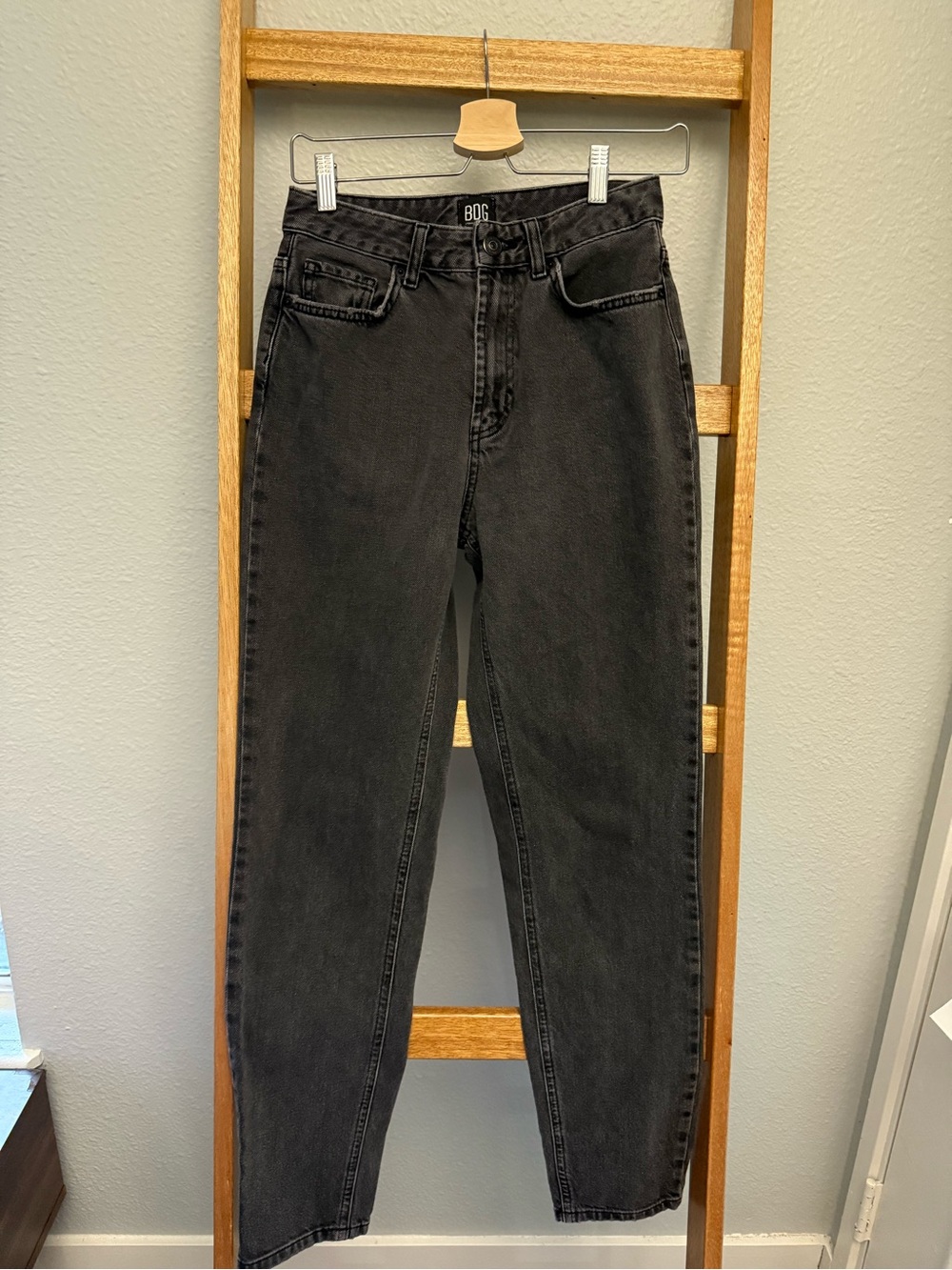 BDG High-Rise Washed Black Mom Jeans